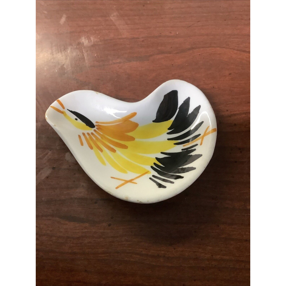 Vintage Ed Langbein Pottery Original Bird Trinket Dish 3.25”x 2.5”